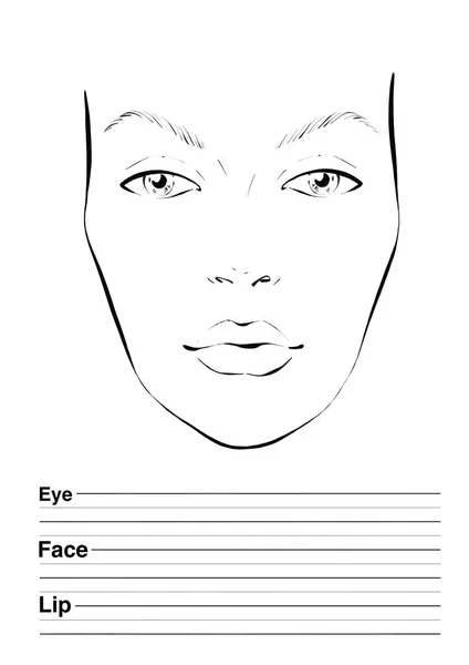 Mulheres rosto gráfico em preto e branco — Fotografia de Stock
