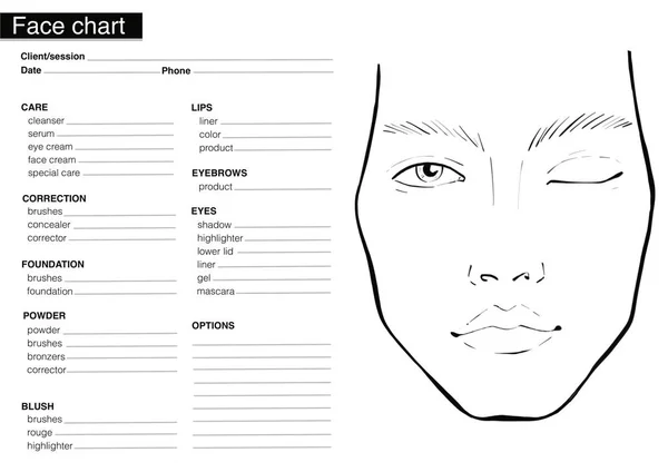 men face chart in black and white