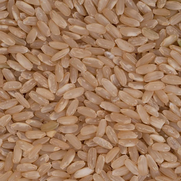 Organic, fundo de arroz marrom de grão longo — Fotografia de Stock