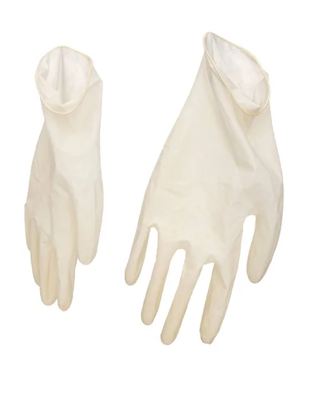 Pair of thin latex medical gloves isolated on white background — Stock Photo, Image