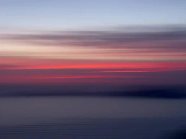 Coucher de soleil Palmaria, Ligurie pittoresque avec mouvement intentionnel de la caméra pour un bel effet flou. Golfe des poètes . — Photo