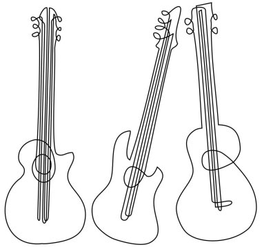 Soyut gitar bir çizgi çizme