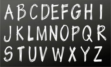 Alfabe tebeşir harfler kümesi