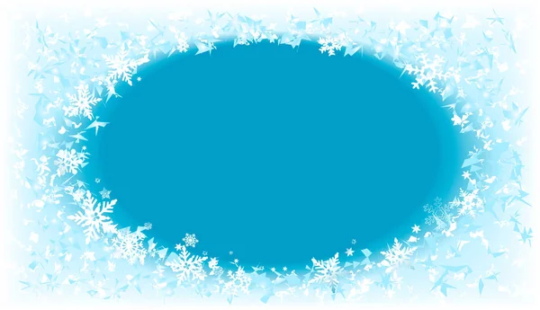 Cold Winter Background Frosted Window — Stock Vector