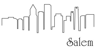 Salem şehir bir çizim için arka plan ile cityscape