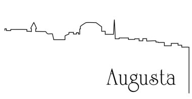 Augusta şehri bir çizim için arka plan ile cityscape