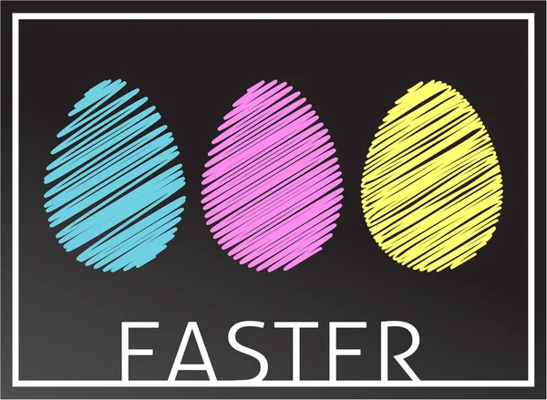 Holiday Easter background with abstract Easter eggs in RGB colors