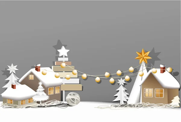 Fond Vacances Noël Avec Décorations Noël — Image vectorielle