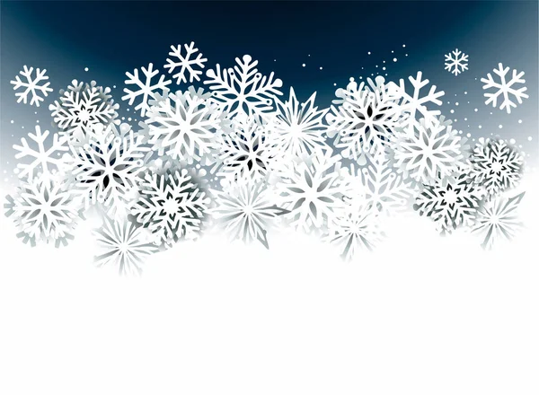 雪の結晶とクリスマス抽象的な背景 — ストックベクタ