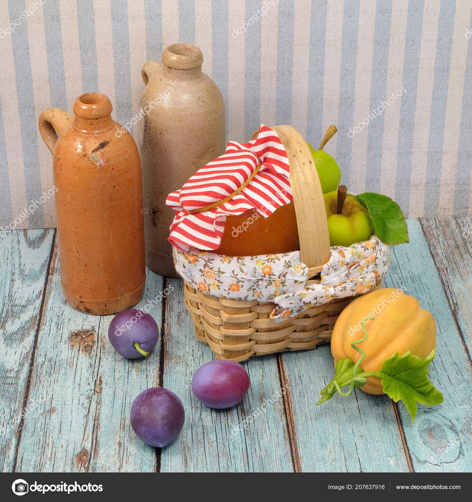 Basket Decorative Handmade Fruit Vegetables Jar Jam Ceramic