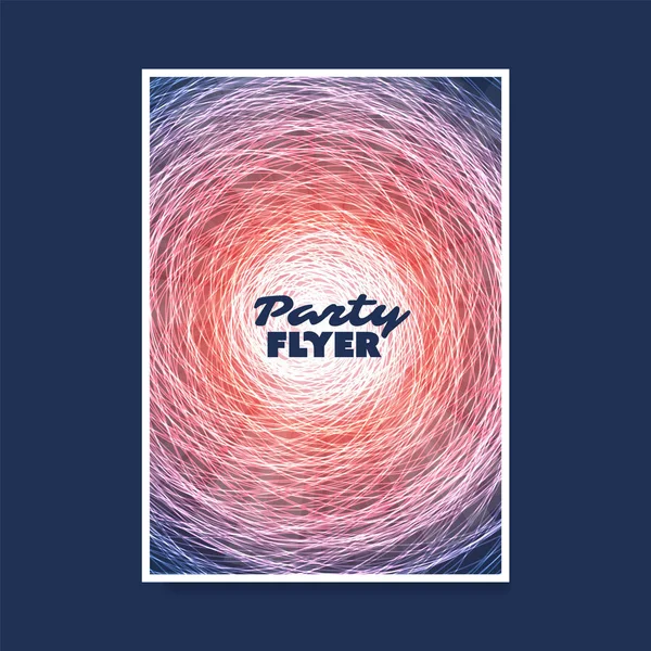 Style rétro minimaliste Party Flyer ou Poster Design - Modèle vectoriel créatif — Image vectorielle