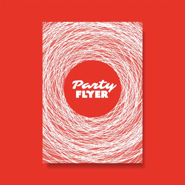 Estilo retro minimalista Partido volante o diseño de póster - plantilla vectorial creativa — Vector de stock