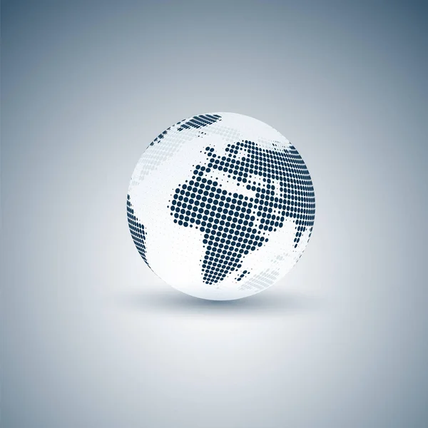 Spotted Earth Globe Design - Global Business, Technologie, Concept de mondialisation — Image vectorielle