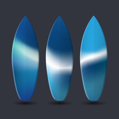 Vektör Surfboards tasarımı renkli soyut bulanık desenli