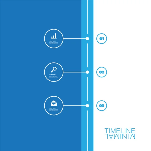 Minimal Timeline Design - Infographic Elements with Linear Icons — Stock Vector