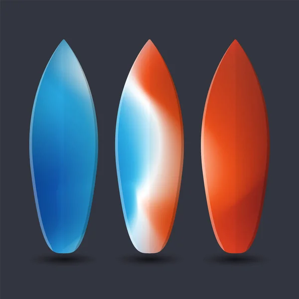 Vektör Surfboards tasarımı renkli soyut bulanık desenli — Stok Vektör