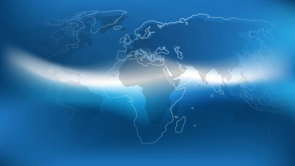 Negócios globais futuristas, computação em nuvem, conexões de rede digital e conceito de design de tecnologia com mapa do mundo — Vetor de Stock