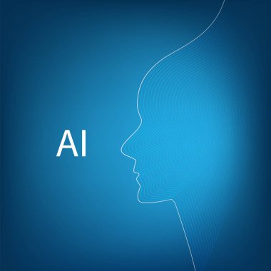 AI, derin öğrenme ve geleceğin teknolojisi konsept tasarımı