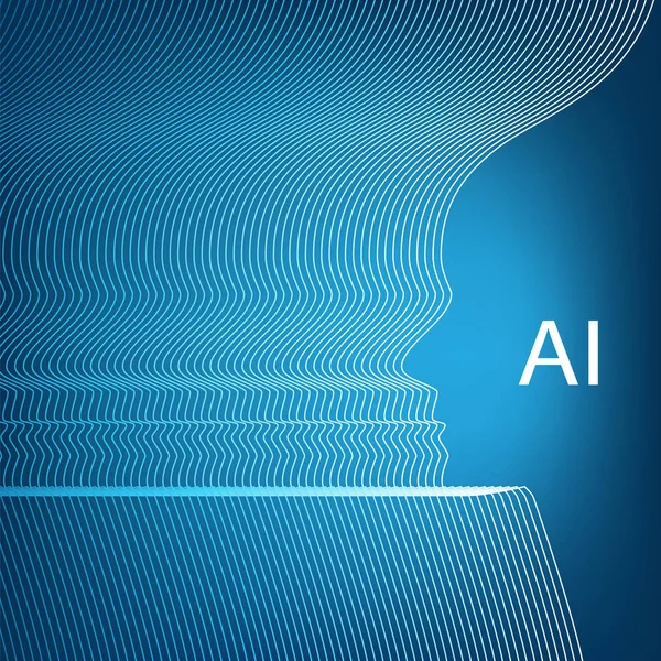 AI, Deep Learning e Future Technology Concept Design — Vettoriale Stock