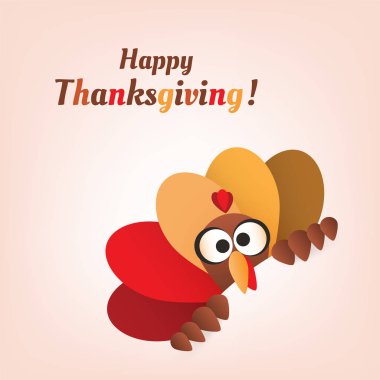 Mutlu Şükran günü kartı tasarım şablonu