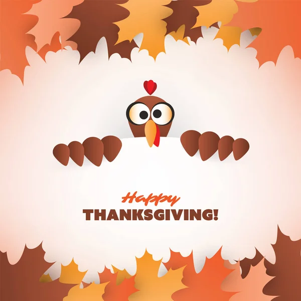 Happy Thanksgiving Card Design Template — Stock Vector