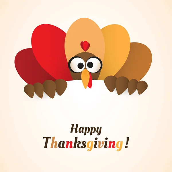 Happy Thanksgiving Card Design Template — Stock Vector