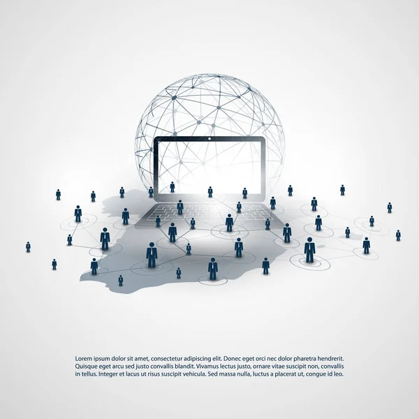 Réseaux - Business Connections - Social Media Concept Design - Espagne — Image vectorielle