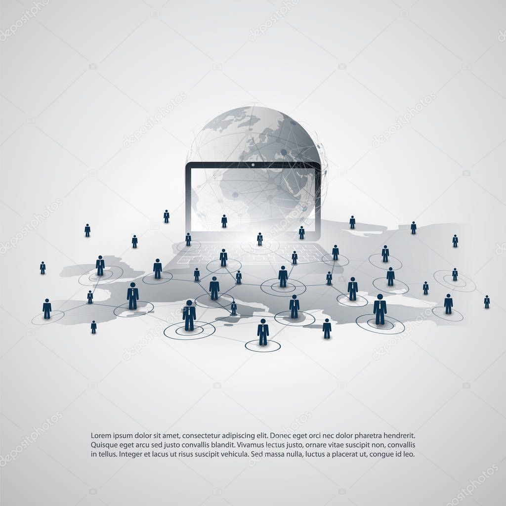Networks - Business Connections - Social Media Concept Design - Europe