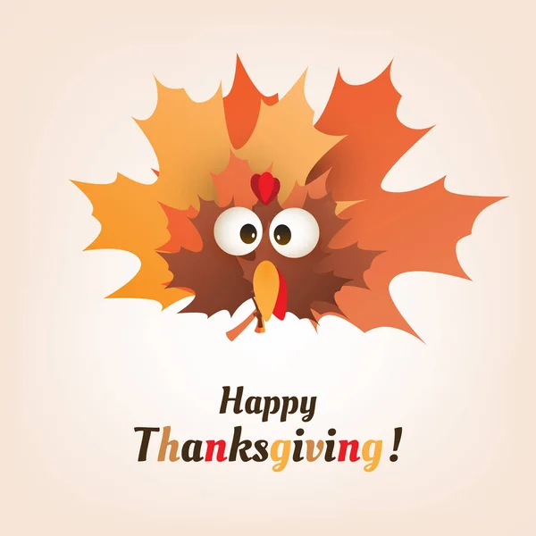Happy Thanksgiving Card Design Template — Stock Vector