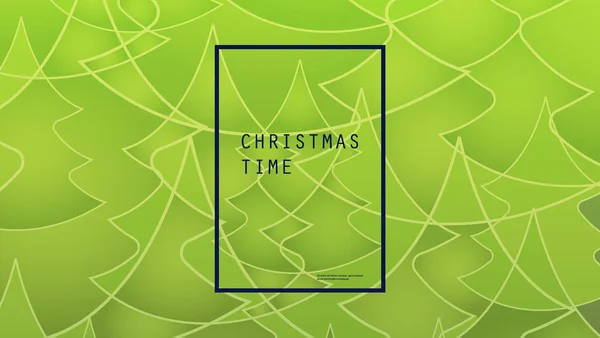 Resumen del patrón de contornos del árbol de Navidad - Cubierta, encabezado o landing page Concepto de diseño — Vector de stock