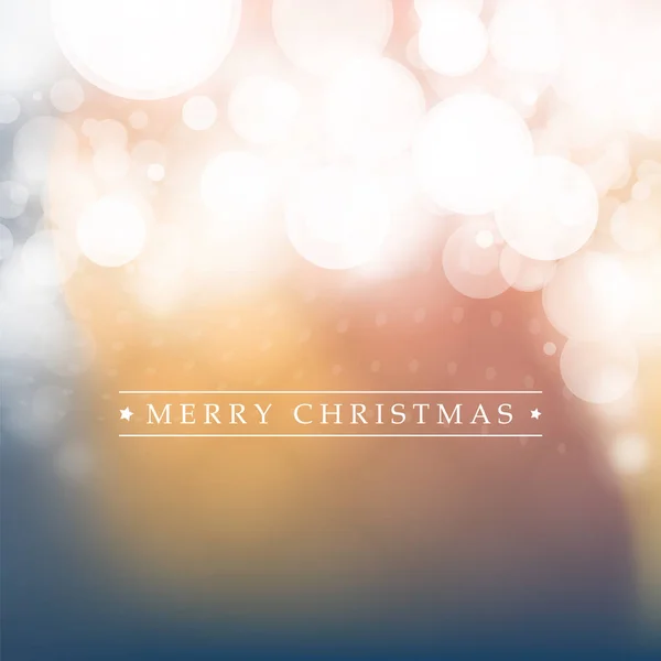 Цветные счастливые праздники, весёлые рождественские открытки с ярлыком на блестящем размытом фоне — стоковый вектор