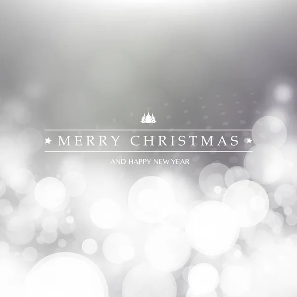 Buone Feste, Buon Natale Biglietto di auguri con etichetta su sfondo sfocato scintillante — Vettoriale Stock