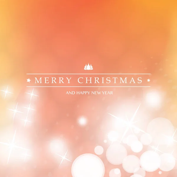 Buone Feste Colorate, Buon Natale Biglietto di auguri con etichetta su sfondo sfocato scintillante — Vettoriale Stock