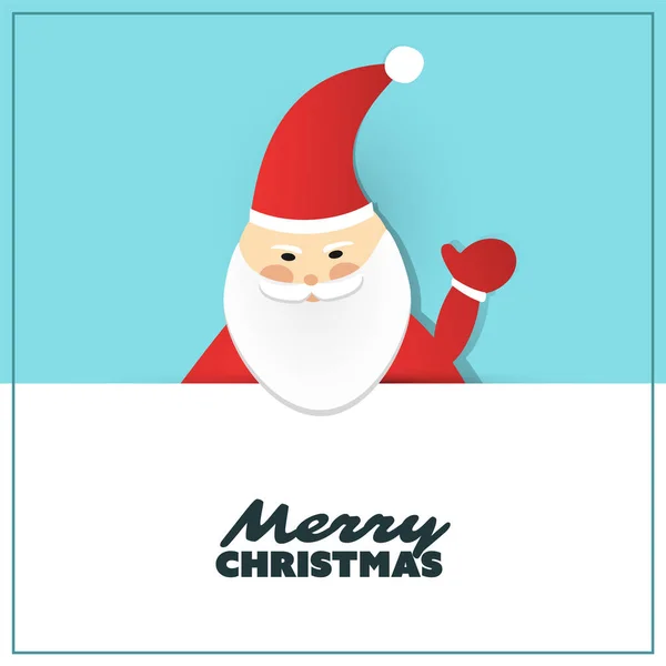 Plantilla de diseño de tarjetas de felicitación de Navidad con Santa Claus — Vector de stock