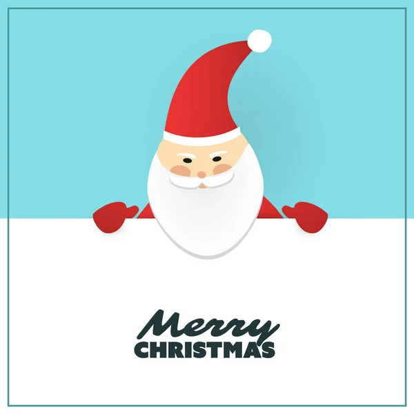 Natal cartão de saudação modelo de design com Papai Noel — Vetor de Stock