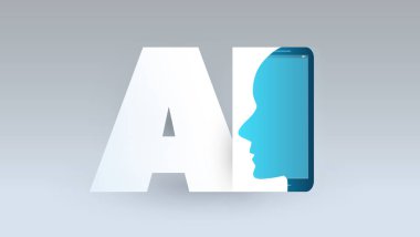 AI, derin öğrenme ve geleceğin teknolojisi konsept tasarımı