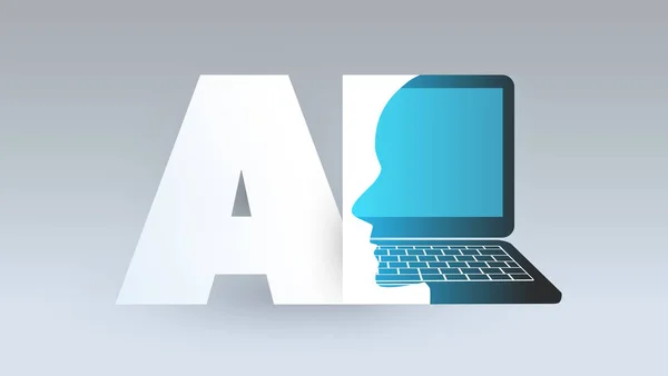 IA, Deep Learning et Future Technology Concept Design — Image vectorielle