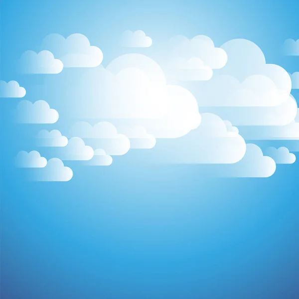 Bulutlar Gökyüzü Arka Plan Üzerinde Afiş Ilanları Kartpostallar Üstbilgileri Için — Stok Vektör