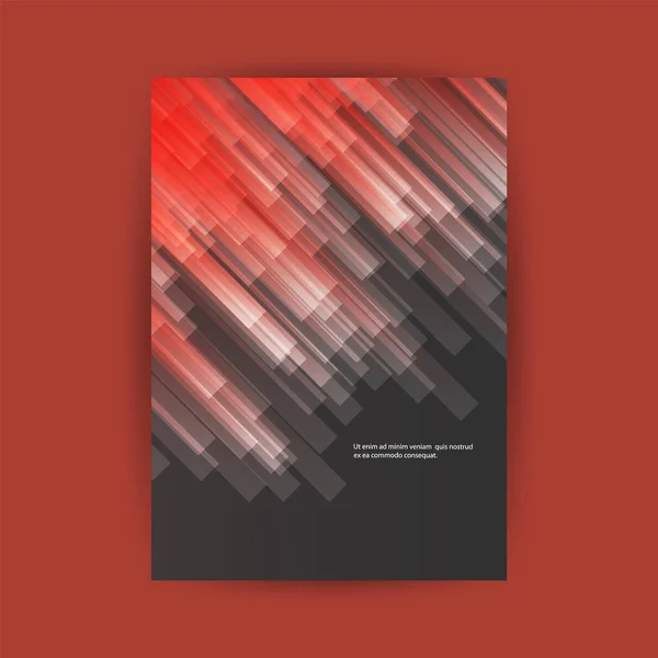Folheto ou design de capa com padrão listrado colorido abstrato — Vetor de Stock