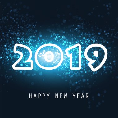 En iyi dilek - yeni yıl kartı, kapak veya arka plan şablonu - 2019