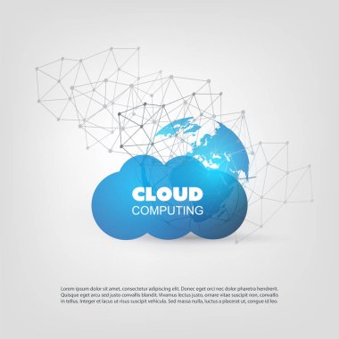 Cloud Computing tasarım kavramı - dijital ağ bağlantıları, teknolojik altyapı