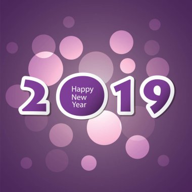 En iyi dilek - yeni yıl kartı, kapak veya arka plan tasarım şablonu - 2019