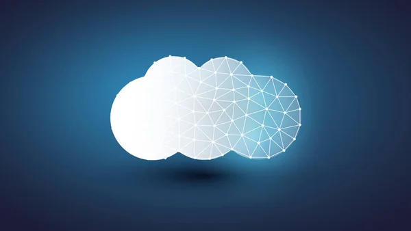 Το Cloud Computing φόντο σχεδιασμό έννοια - ψηφιακό δίκτυο συνδέσεις, τεχνολογία — Διανυσματικό Αρχείο