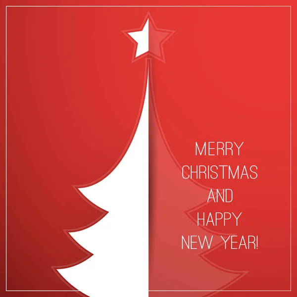 Karácsonyi üdvözlet, karácsonyi és újévi kártya tervezősablon — Stock Vector