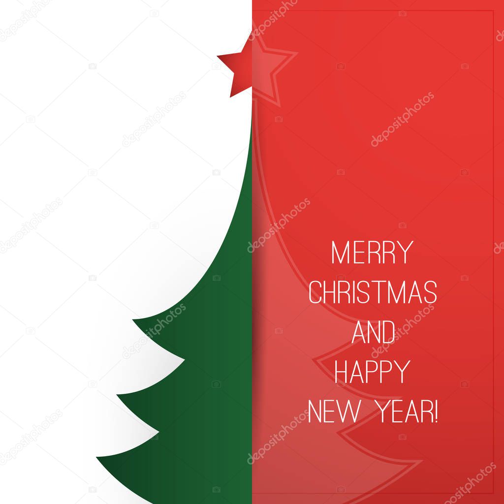 Seasons Greetings, Christmas and New Year Card Design Template