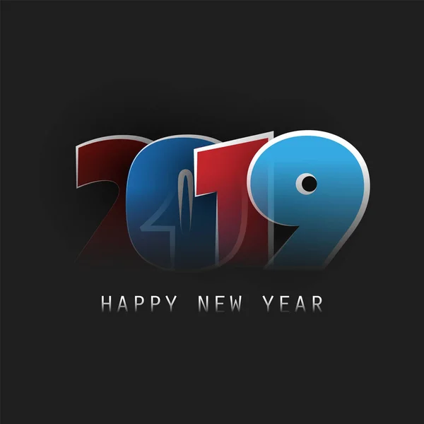 Καλύτερες ευχές - αφηρημένο σύγχρονο ύφος ευτυχισμένο το νέο έτος ευχετήρια κάρτα ή φόντο, δημιουργικό σχεδιασμό πρότυπο - 2019 — Διανυσματικό Αρχείο