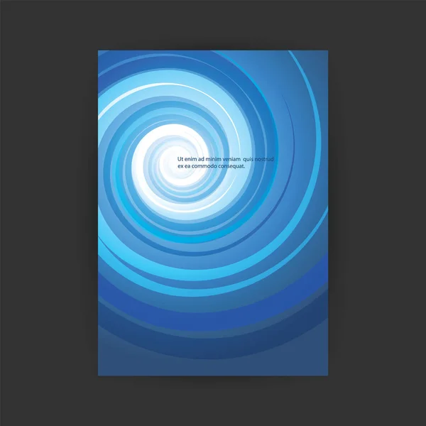 现代风格的海报或封面设计为您的业务与螺旋线模式 适用于报告 标语牌 小册子的模板 — 图库矢量图片