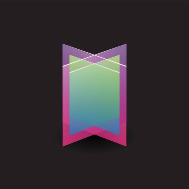 Banner - vektör çizim ayakta soyut geometrik şekil 