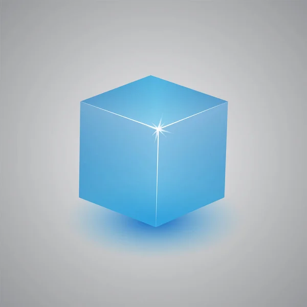 Modelo Simulador Cubo Aislado Con Sombra Ilustración Vectorial — Archivo Imágenes Vectoriales