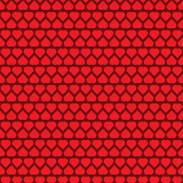 Modèle Abstrait Coeurs Rouges Sans Couture Carte Saint Valentin Conception — Image vectorielle